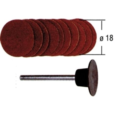 Lot de 10 disques abrasifs + porte-disque