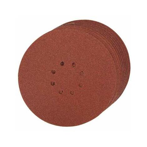 Lot de 10 disques auto-agrippants perforés 225 mm - Grain 60