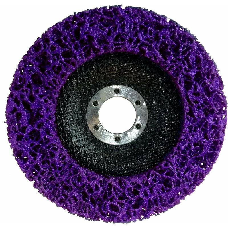 Lot de 10 disques de nettoyage et de décapage en nylon, pour meuleuse d'angle, diamètre : 100 mm, lilas