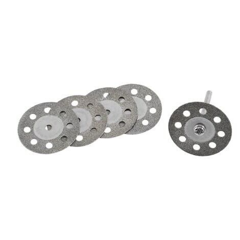 Lot De 10 Disques diamant Dremel, Disque dremel, Disques De Coupe Diamant 30 Mm 8 Trous, Disques diamant Avec 2 Mandrins, Mini Disques à Tronçonner Découpe Pour Outils Rotatifs