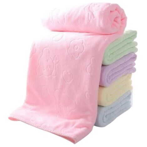 Lot de 10 draps de bain taille Jumbo Polyester Solid Home Gym Beach Serviette de bain,rose