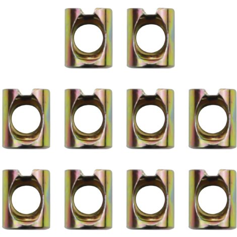 Lot de 10 écrous cylindriques métriques M6, chevilles croisées, écrous fendus, vis pour lit de bébé, kit de remplacement de quincaillerie pour lits superposés, têtes de lit, chaises, meubles M6 x 10 m