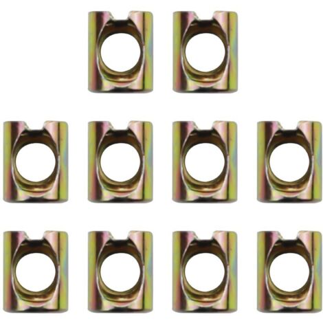 Lot de 10 écrous cylindriques métriques M6, chevilles croisées, écrous fendus, vis pour lit de bébé, kit de remplacement de quincaillerie pour lits superposés, têtes de lit, chaises, meubles M6 x 10 m