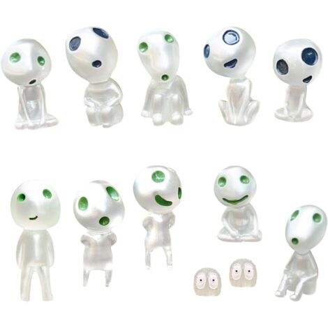 Lot de 10 elfes d'arbre lumineux avec 2 elfes de poussière lumineux, fantôme lumineux, accessoires de jardin miniatures, mini décoration de jardin, pour plantes en pot, chambre à coucher.