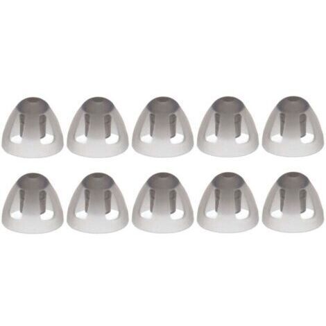 Lot de 10 embouts auriculaires pour appareils auditifs, conception souple et ouverte, embouts de rechange noirs, adaptés aux personnes âgées (8 mm)