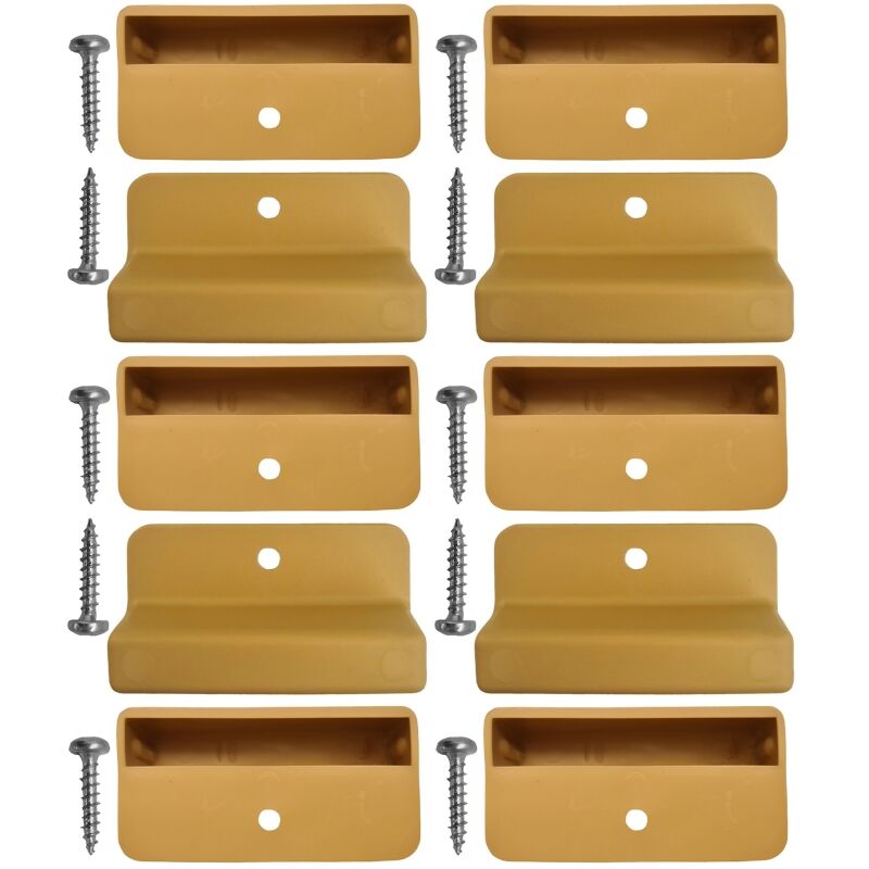 Scm Créations - 10 embouts Latte 53mm avec vis, agrafer / visser capuchon plastique Renforcé Sommier lit canapé clic clac bz Fixation support