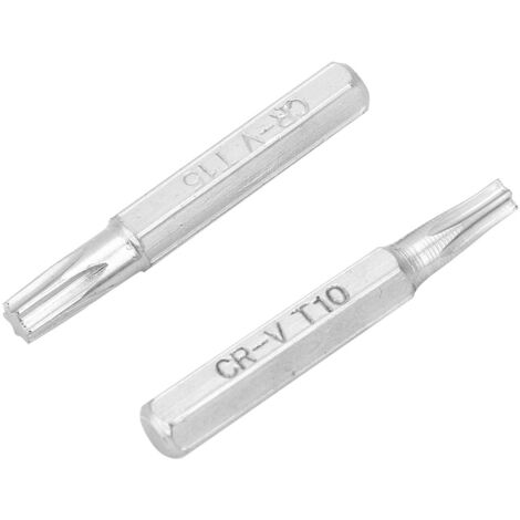 Lot de 10 embouts de tournevis étoiles 4mm T3 à T20 pour travaux de réparation