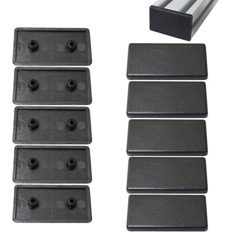 Lot de 10 embouts d'extrusion en aluminium, capuchons rectangulaires en plastique pour série européenne standard 2040, accessoires de fixation pour barres profilées en aluminium