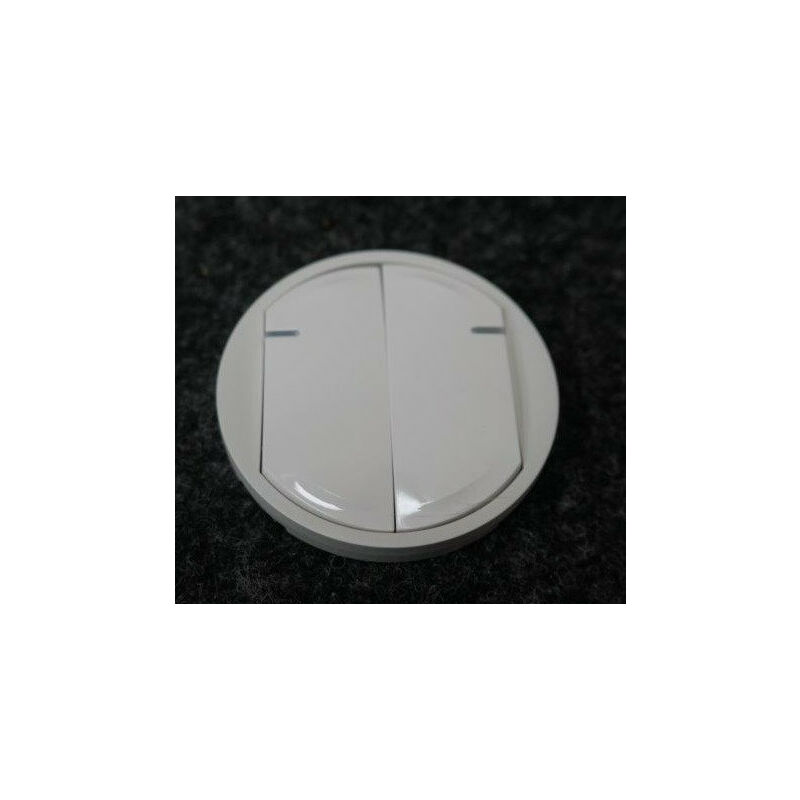 Enjoliveur blanc pour interrupteur double connecté/cde sans fil Céliane Netatmo Legrand