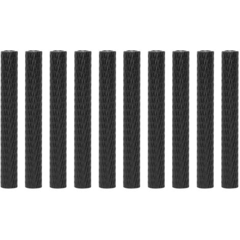 Lot de 10 entretoises rondes en aluminium M3x40 noires pour quadricoptère