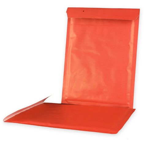 Lot de 10 Enveloppes à bulles ECO D/4 ROUGES format 180x260 mm