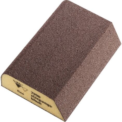 Lot de 10 éponges abrasives Sia Abrasives à grain 100 fin à 4 faces pour travaux de finition et nettoyage