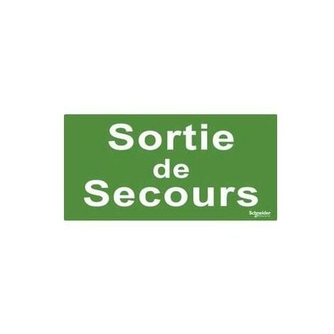 Lot de 10 etiquettes sortie de secours pour BAES SCHNEIDER OVA58952