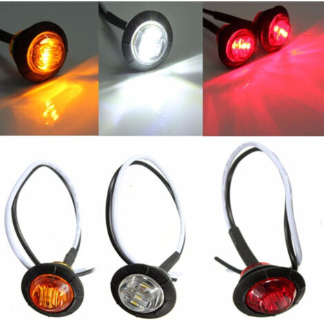 Lot de 10 feux latéraux à 3 LED pour camions, feux de signalisation à LED pour camions et bus