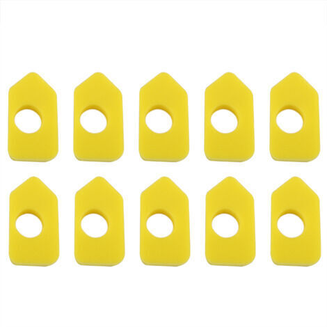 Lot de 10 Filtres à Air en Éponge Jaune pour Entretien Ménager-