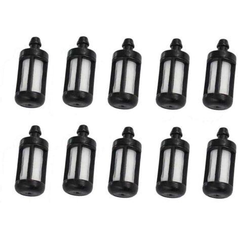 Lot de 10 filtres à essence universels pour débroussailleuse, taille-haie, débroussailleuse Stihl Husqvarna Dolmar Echo