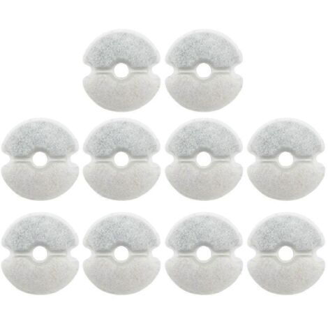 Lot de 10 filtres pour fontaine à eau pour chat et chien, distributeur d'eau de bonne qualité, accessoires rechargeables pour fontaine animale.
