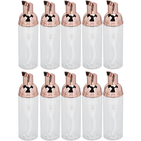 Lot de 10 Flacons Souples 50ml PET, Grand Goulot pour Shampoing et Gel Douche, Conditionnement Économique
