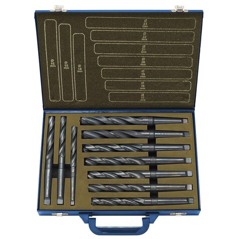 Fervi - Lot de 10 forets hss pour metal queue conique 14 - 23 mm cm