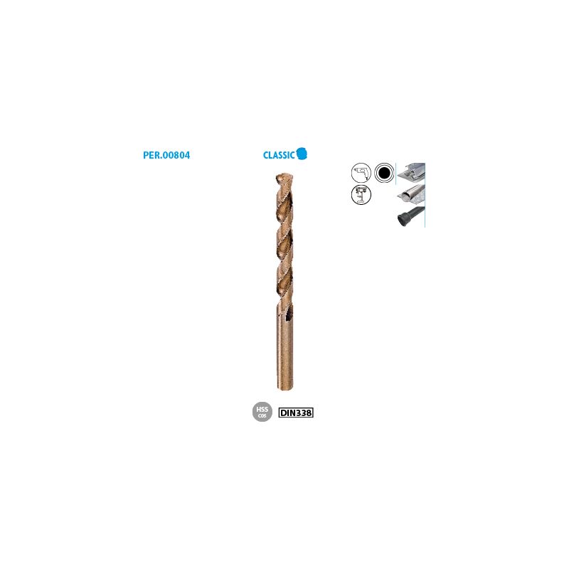 Leman - Foret métal hss cobalt 5% Classic ø 3,5 Long. 70 Long. Utile 39 Boite de 10