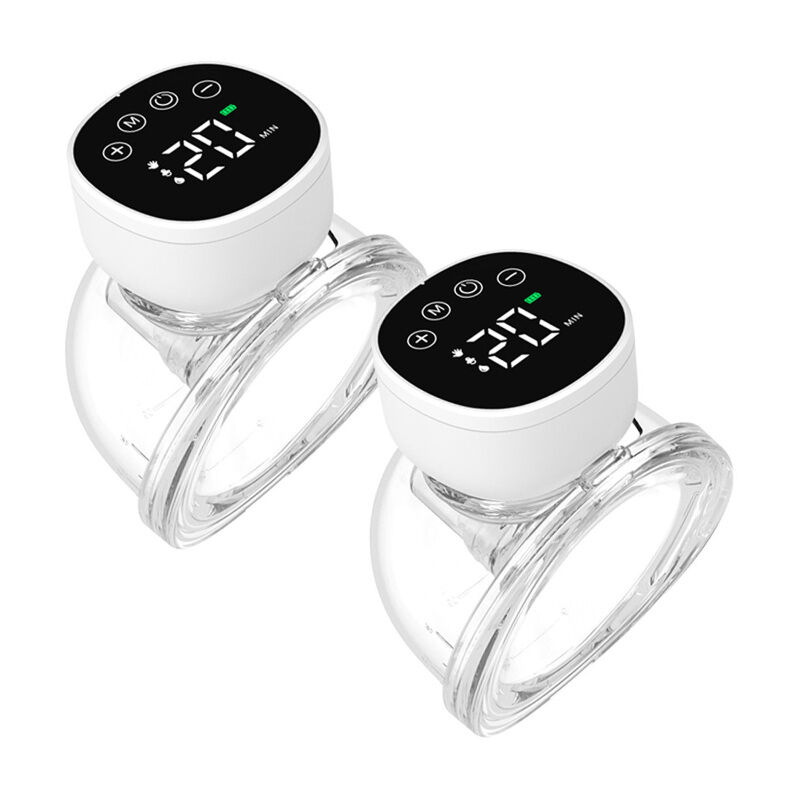 LIFCAUSAL Kit 2 Tire-Lait Électriques Portables Discrets Sans Mains - 3 Modes, 9 Niveaux d'Aspiration, Capacité 180 ml