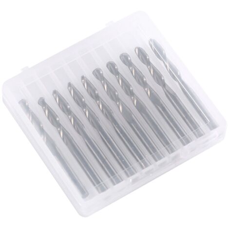 Lot de 10 fraises à double cannelure de 1/8'' (longueur de cannelure : 17 mm) en acier au tungstène