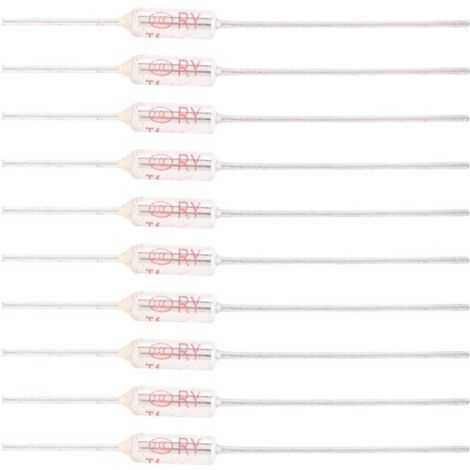 Lot de 10 fusibles thermiques 250V 10A 216°C - Protection contre les surchauffes - Compatible appareils électroménagers et industriels