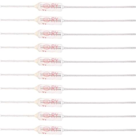 Lot de 10 fusibles thermiques 250V 10A – Protection contre surchauffe – Pour appareils ménagers et industriels – Température 216°C