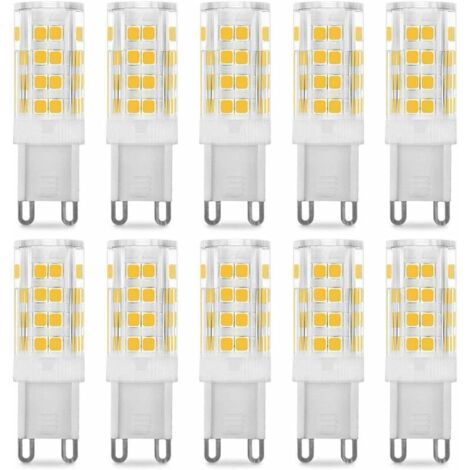 Lot de 10 G9 LED Lampe Ampoules, Blanc Chaud 3000K 5W G9 LED Ampoule Lumiere équivalent aux ampoules halogènes de 40 W 420 lumens not dimmable