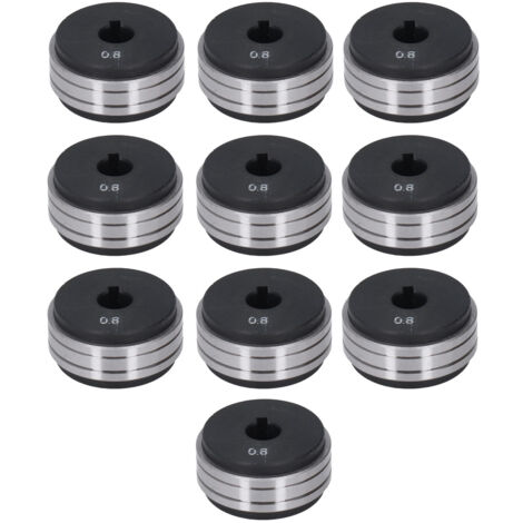 Lot de 10 galets d'entraînement pour dévidoir, roulements en acier et nylon, pour fils de 0,8 à 1,0 mm, 200 A, 350 A et 500 A.