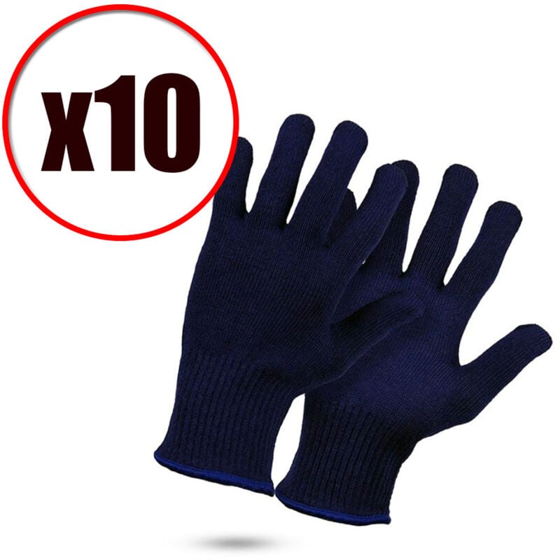 Rostaing - Lot de 10 paires de gants de travail résistant au froid Thermalight EN388 EN511 Taille - Taille 7