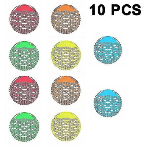 Lot de 10 grilles et désodorisants pour urinoirs - Grilles pour urinoirs, parfum puissant, moins d'éclaboussures et de saletés, parfumées, compatibles avec la plupart des urinoirs de restaurants, bure