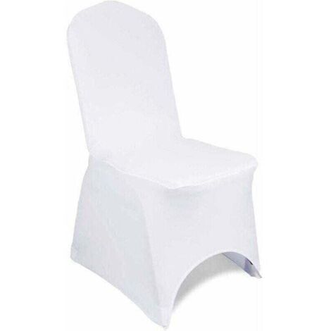 Lot de 10 Housses de Chaise Élasthanne Extensible Amovible Lavable pour Mariage Banquet Cérémonie