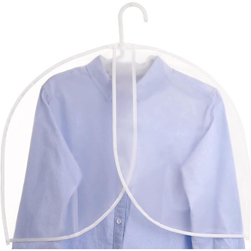 Lot de 10 Housses Transparentes pour Vêtements, Manteaux, Vestes et Robes, Protection Pratique et Efficace