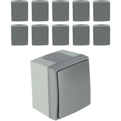 Lot de 10 interrupteur va-et-vient - Protection IP55
