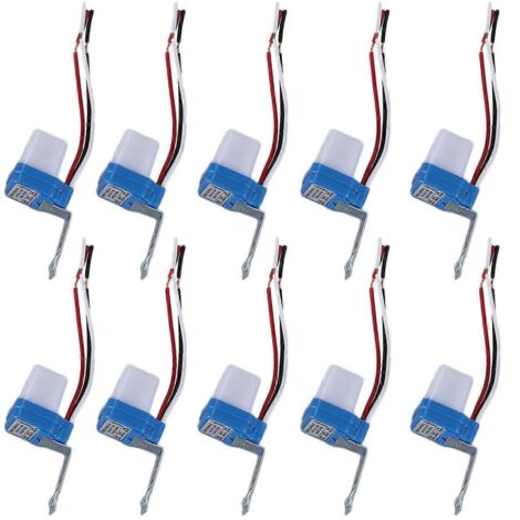 Lot de 10 interrupteurs à cellule photoélectrique pour éclairage public (marche/arrêt automatique)