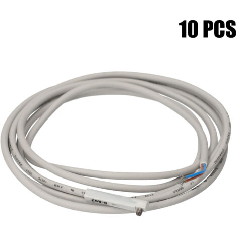 Lot de 10 interrupteurs à lames magnétiques D-A93, 5-120 V CC/CA, 100 mA, normalement ouverts, pour vérins pneumatiques.