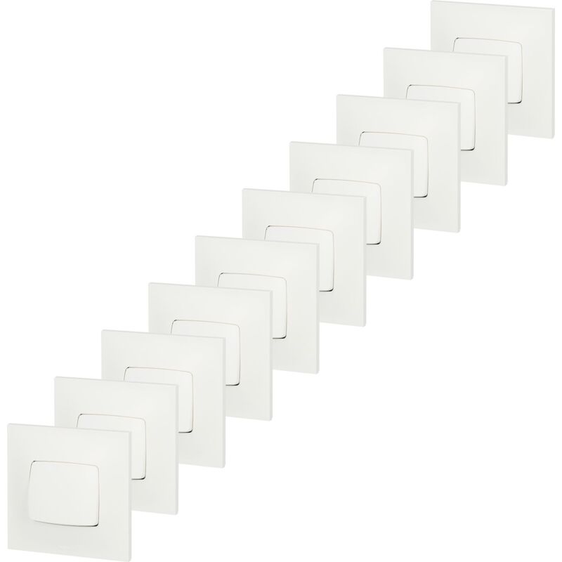 Legrand - Lot de 10 va-et-vient Neptune Blanc 200253