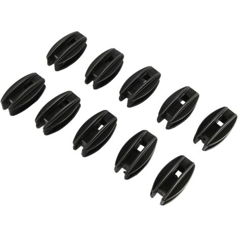 Lot de 10 isolateurs de clôture électroniques, Poteau d'angle, isolateur de clôture électrique résistant aux intempéries et à la Pluie pour Fil de clôture électrique, Noir