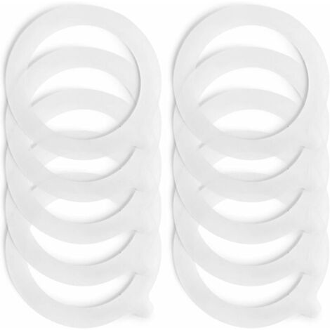 Lot de 10 Joints D'éTanchéIté de Rechange en (Blanc) Silicone Pour Bocaux Mason 69 X 94 mm