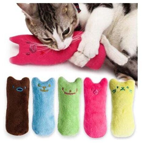 Lot de 10 jouets à mâcher en peluche avec herbe à chat