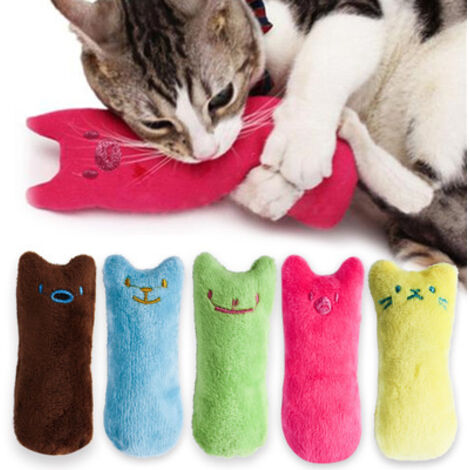 Lot de 10 jouets à mâcher en peluche avec herbe à chat