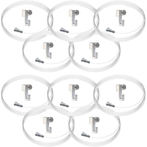 Lot de 10 kits de fixation câble perlon Twister et crochet coulissant Mini Hook : charge 4 kg - Artiteq - 0.5