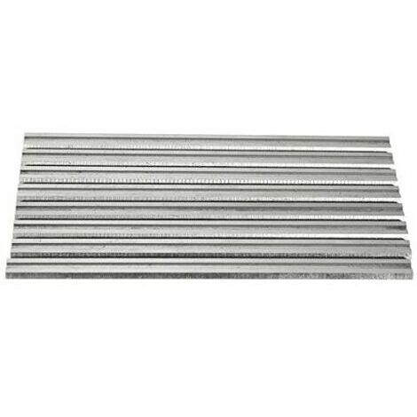 Lot de 10 lames de rabot double face en acier rapide de 82 mm x 5,5 mm, compatibles avec des marques telles que Bosch, Black & Decker et Mafir.