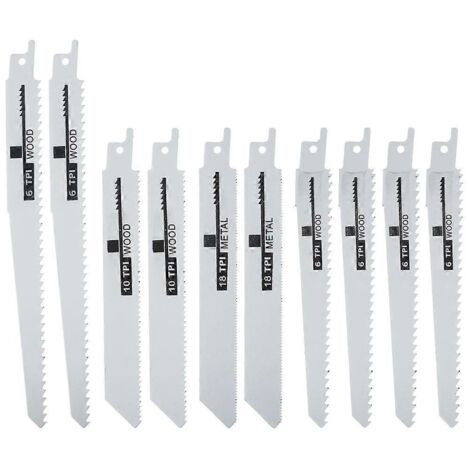 Lot de 10 lames de scie à main multifonctions pour la coupe du bois et des tubes PVC - Outils électriques