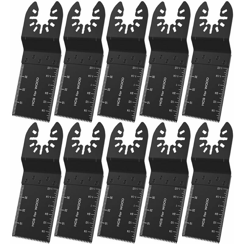 Lot de 10 Lames de Scie Multifonction pour Bois et Métal, Accessoires pour Scie Oscillante