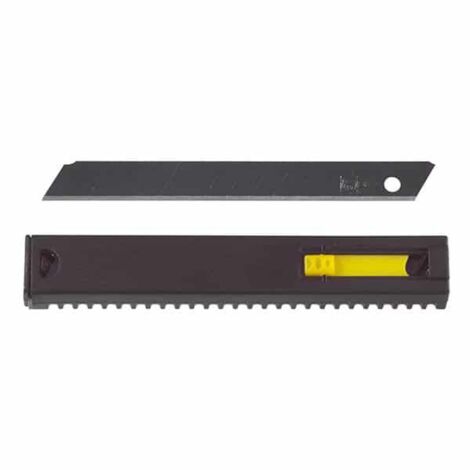 Lot de 10 lames en acier carbone pour cutter Conditionnement: 9MM