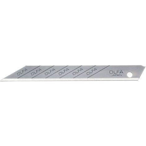 Lot de 10 lames hackables, 9mm, angle de coupe 30°, argent, blister  OLFA SAB-10B