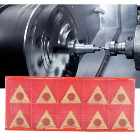 Lot de 10 lames triangulaires en carbure de tungstène pour tournage CNC, adaptées à l'usinage semi-fini et brut