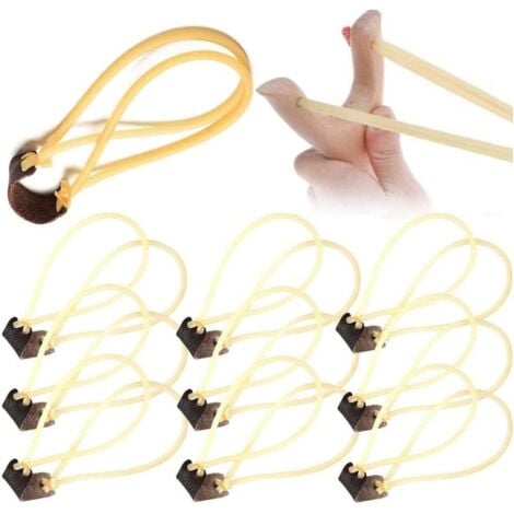 SERBIA Lot de 10 Lance-Pierre Bandes en Caoutchouc Chasse Catapultes Bandes en Caoutchouc pour Remplacement pour Lance-Pierre d'extérieur en Bois